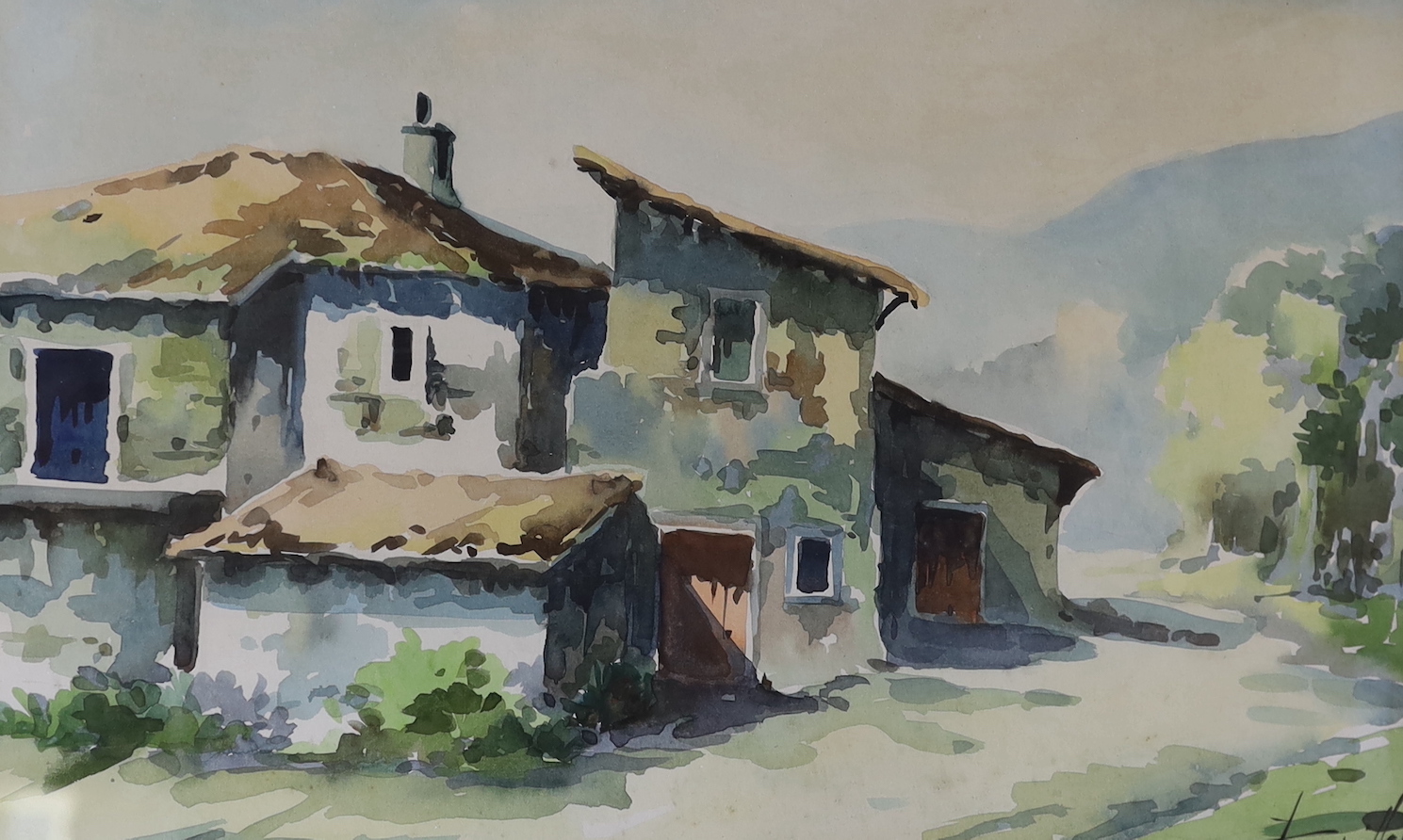 Javier Varela Guillot, three watercolours, Northern Spanish landscapes, signed and dated '61 / '63, largest 63 x 34cm